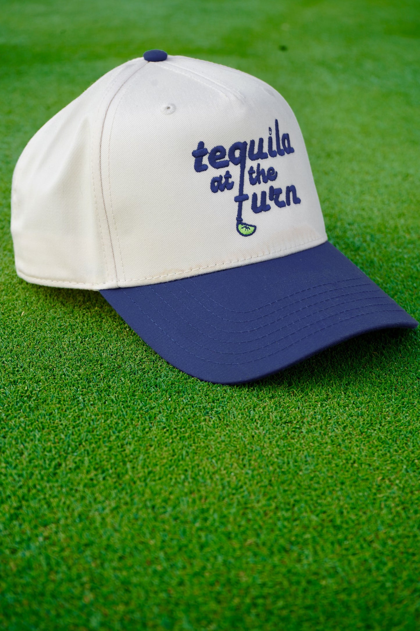 Tequila at the Turn Navy & Beige Hat